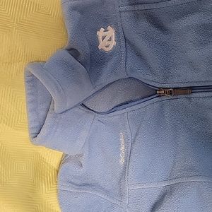 Kids M (10-12) columbia North Carolina Tar Heel fleece jacket